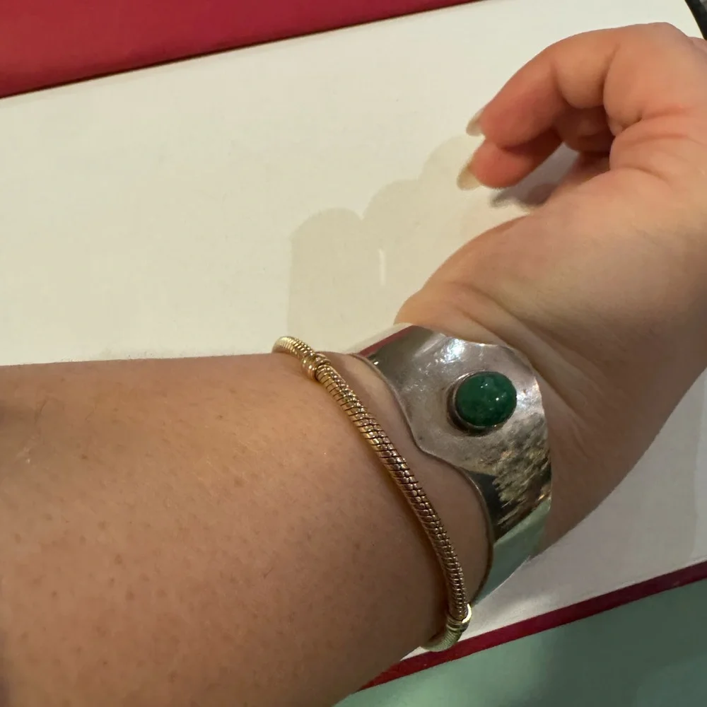 925 Sterling silver and turquoise cuff bracelet 18.4g - Picture 5 of 16